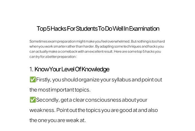 write informative and value driven articles